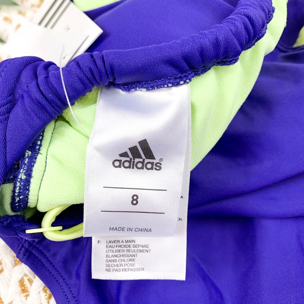 Adidas Adjustable Three Stripe Blue One Piece - Picture 6 of 7
